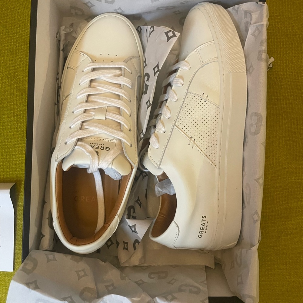 GREATS women’s White Sneakers NWT